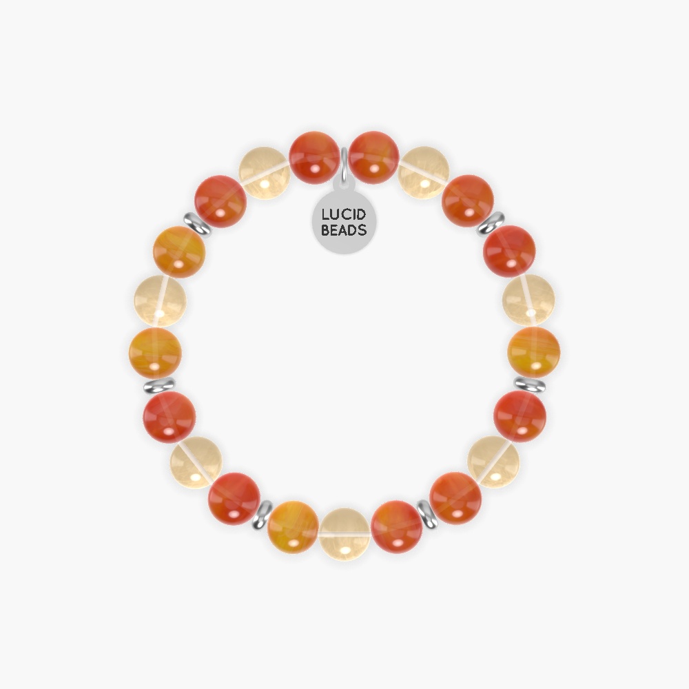 Vitality Boost - Carnelian and Citrine Bracelet