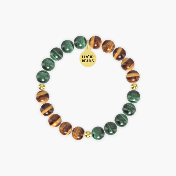 Malachite and Tiger Eye Bracelet