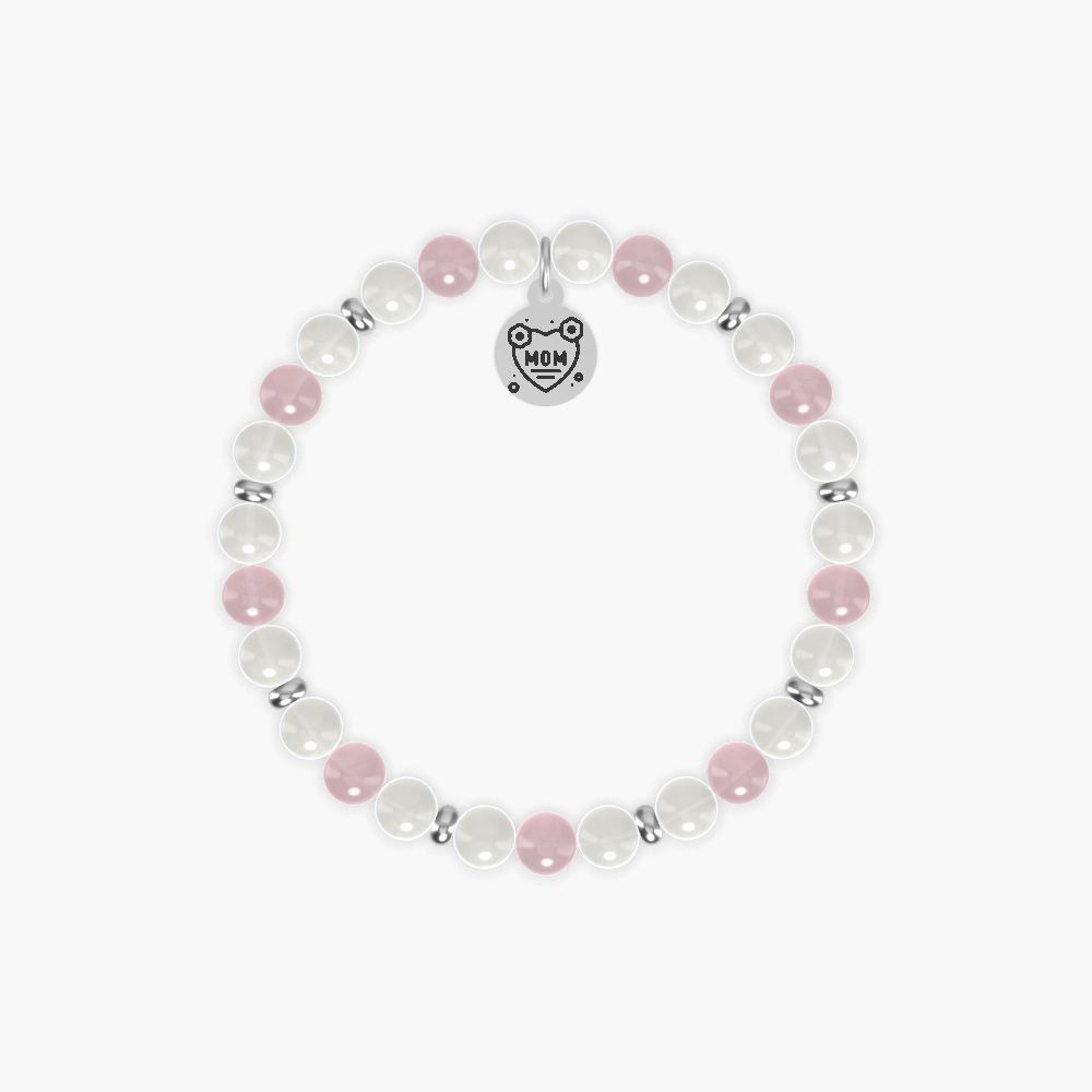 Moonstone and Rose Quartz Bracelet