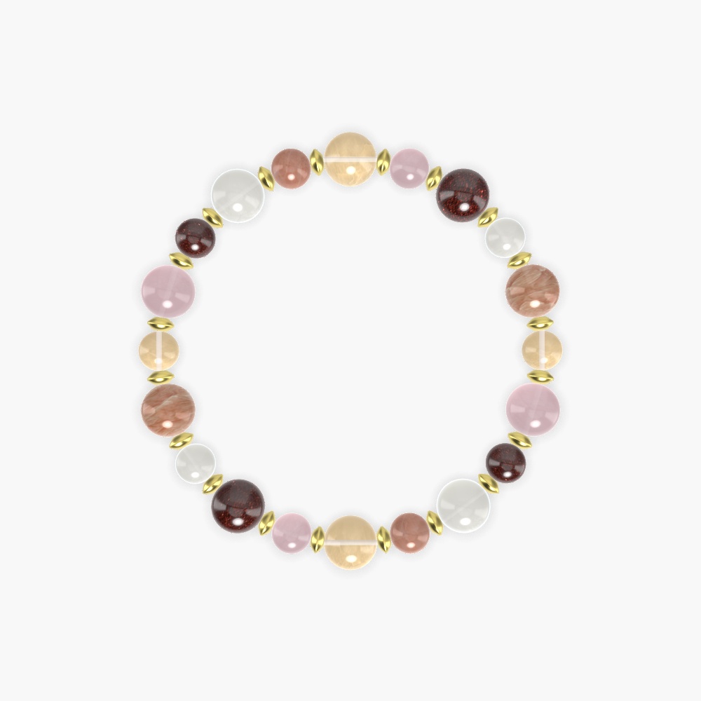 Citrine, Sunstone, Moonstone and more Gemstone Bracelet