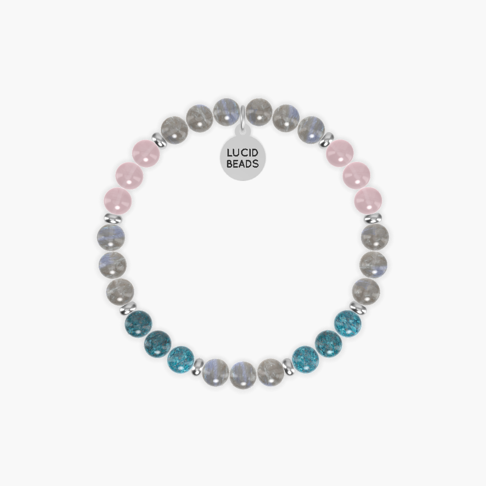 Labradorite, Apatite and Rose Quartz Bracelet