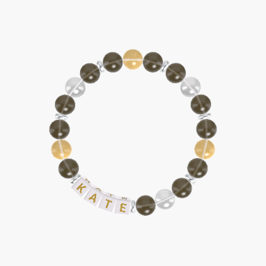 Smoky Quartz, Clear Quartz and Citrine Bracelet