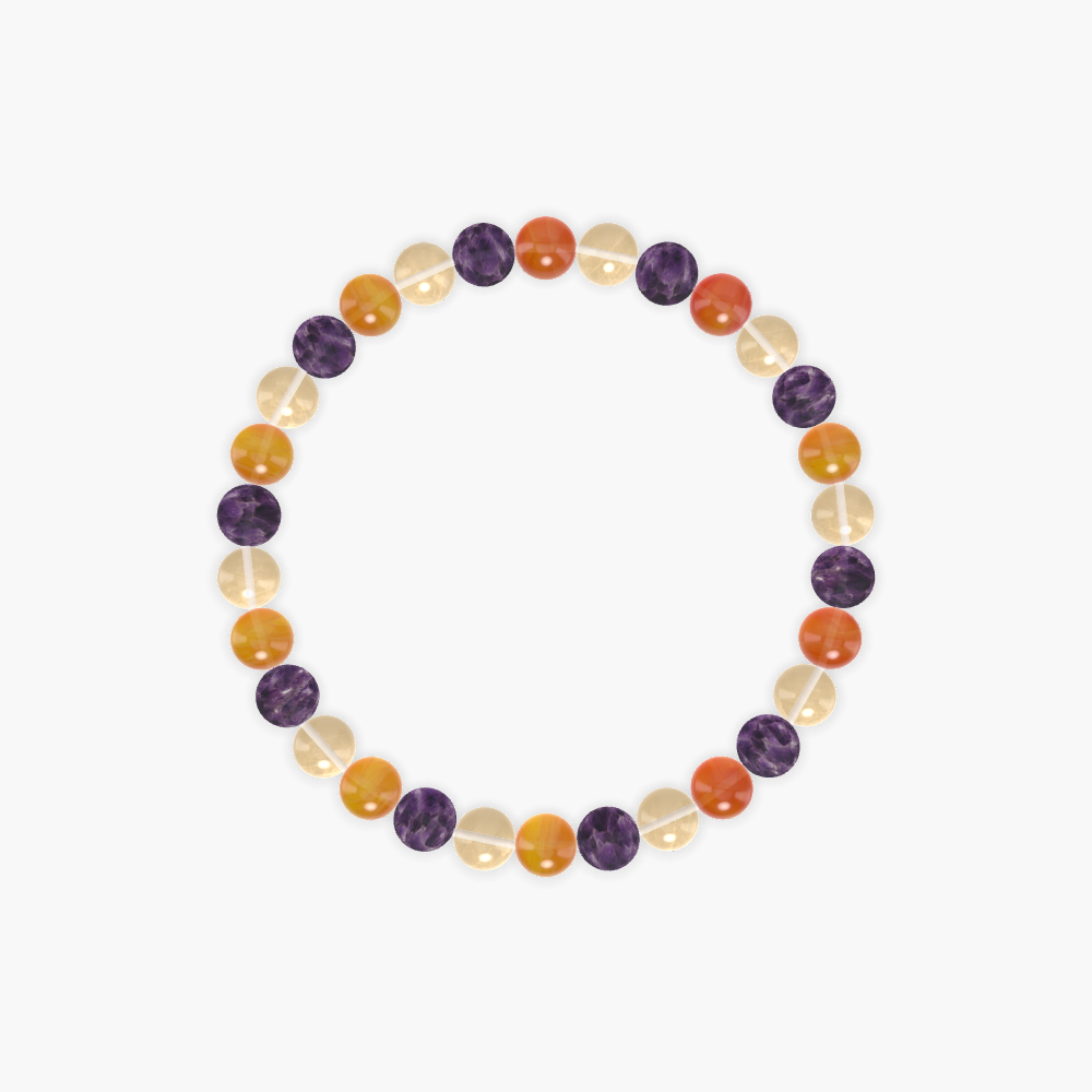 Carnelian, Amethyst and Citrine Bracelet