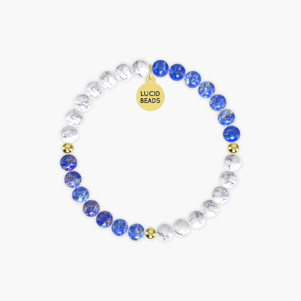 Howlite and Lapis Lazuli Bracelet