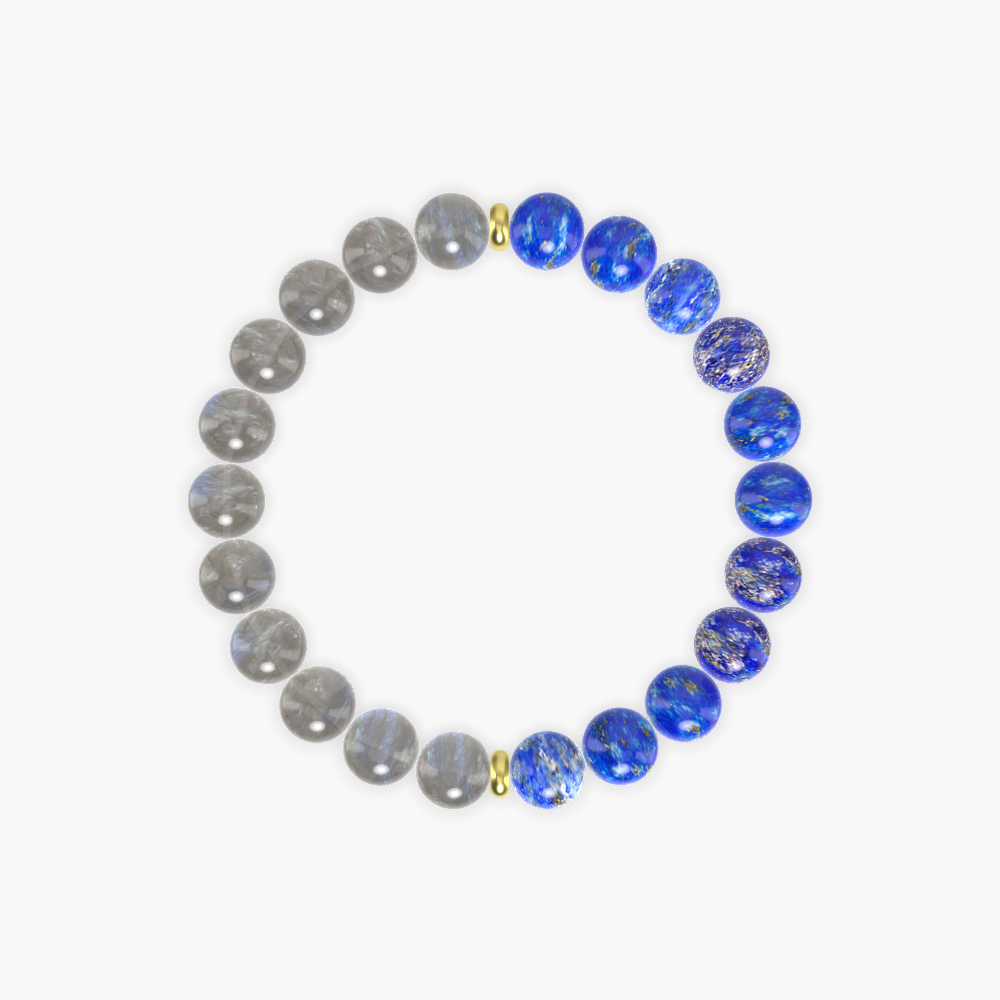 Lapis Lazuli and Labradorite Bracelet