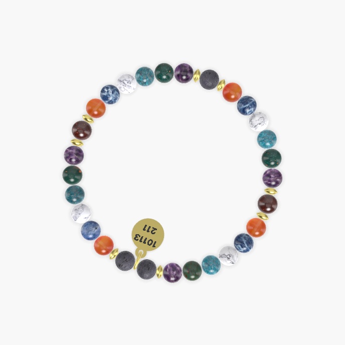 Amethyst, Bloodstone, Apatite and more Gemstone Bracelet
