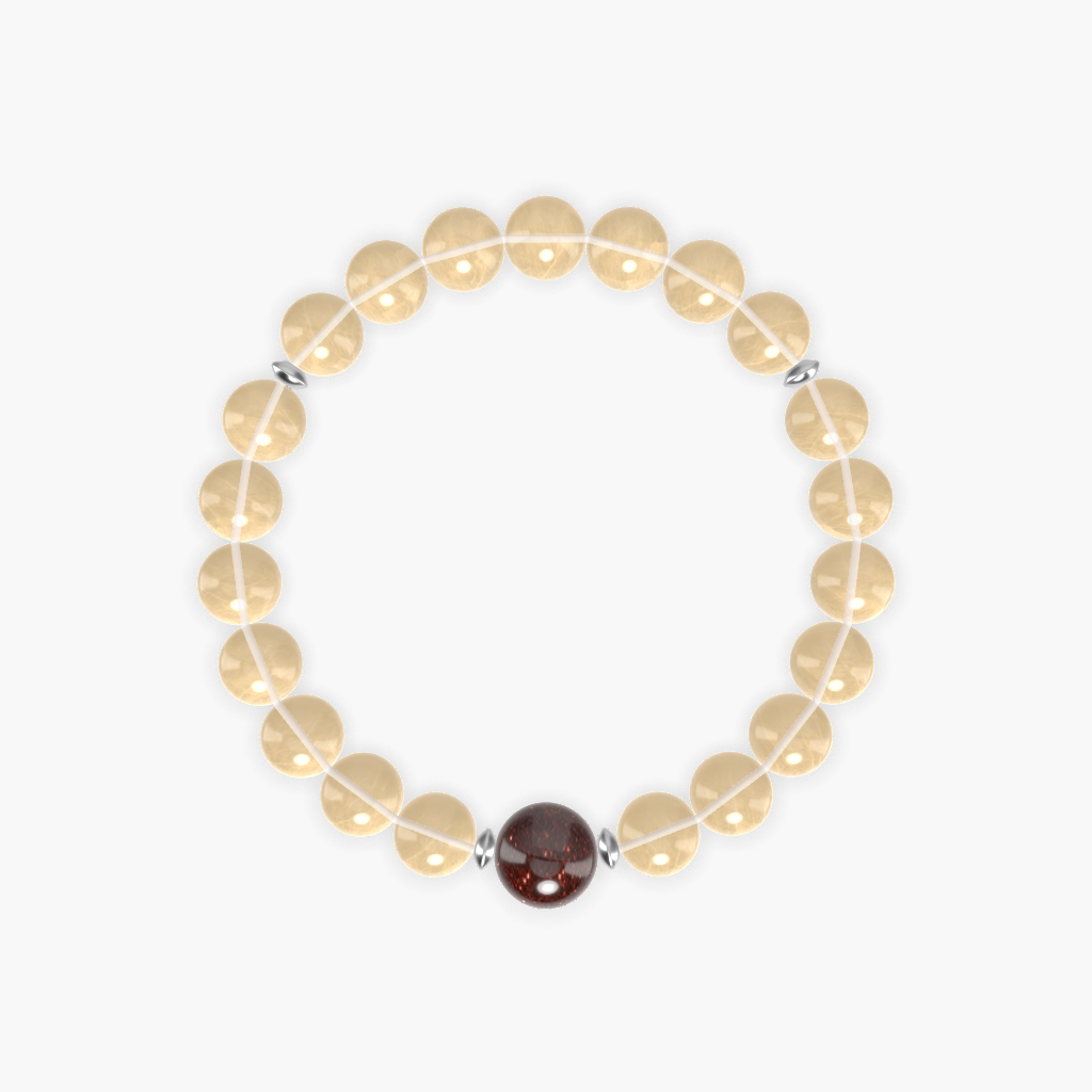 Citrine and Garnet Bracelet