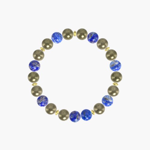 Pyrite and Lapis Lazuli Bracelet