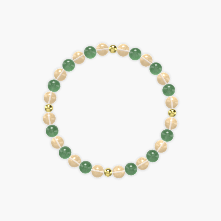 Serene Abundance - Citrine and Aventurine Bracelet