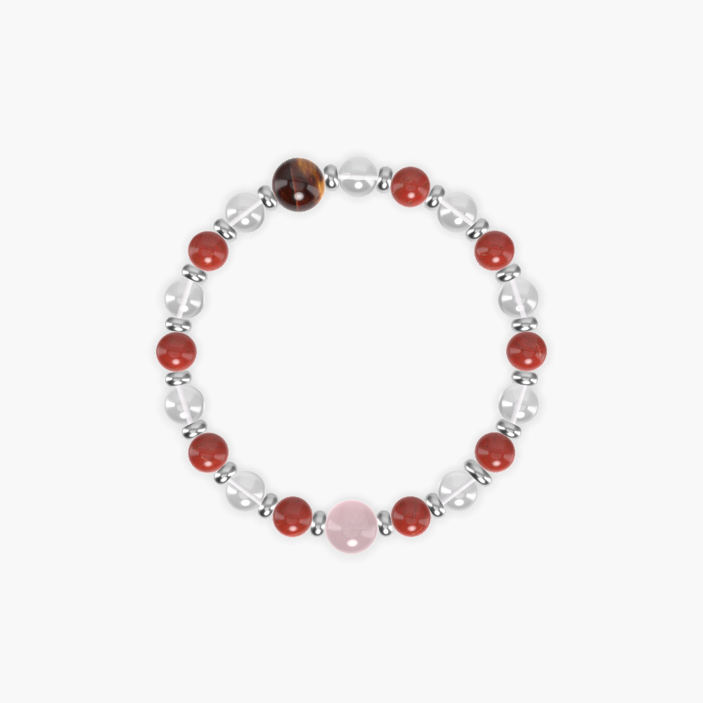 Red Jasper, Clear Quartz, Rose Quartz and more Gemstone Bracelet