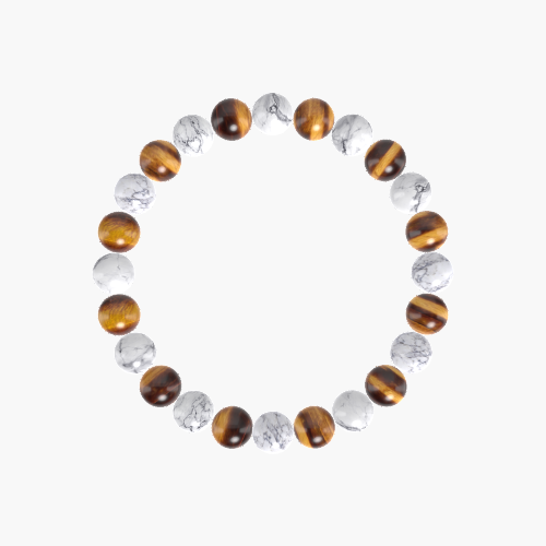 Howlite and Tiger Eye Bracelet