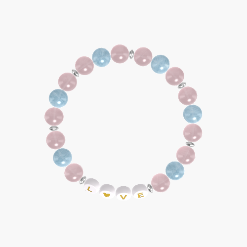 Rose Quartz and Aquamarine Bracelet