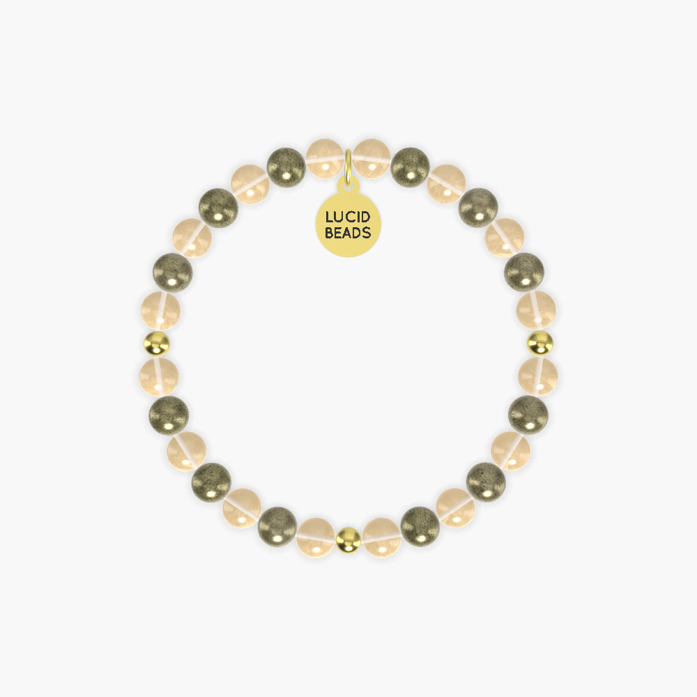 Fortune's Embrace - Citrine and Pyrite Bracelet