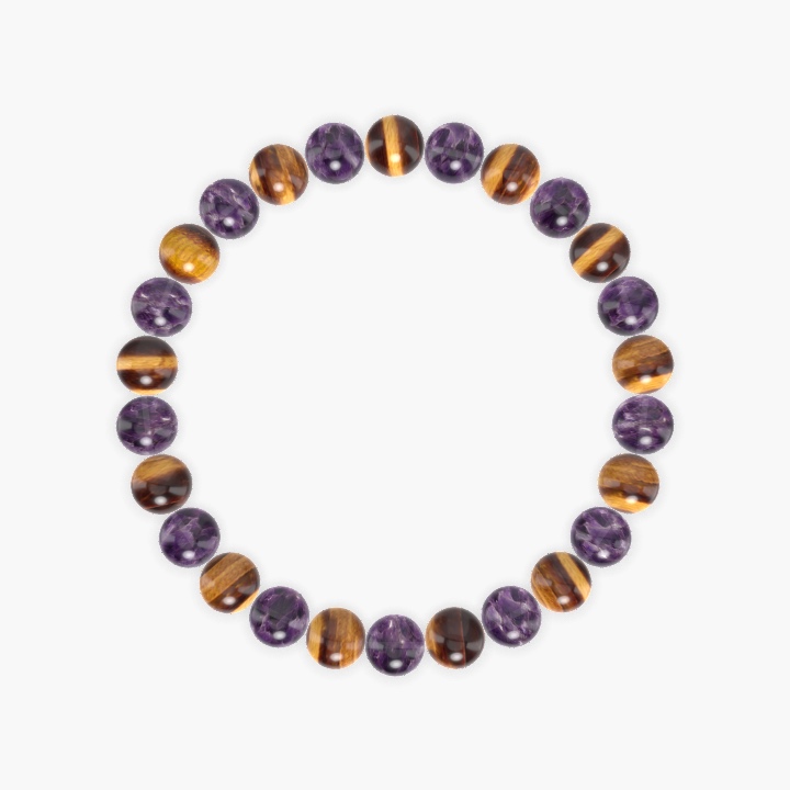 Amethyst and Tiger Eye Bracelet
