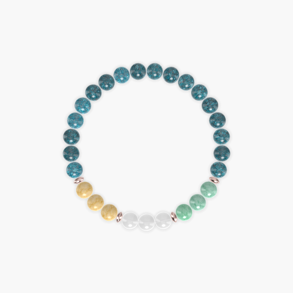 Apatite, White Jade, Green Jade and more Gemstone Bracelet