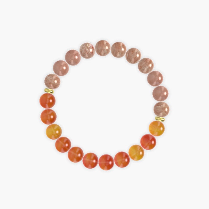 Sunstone and Carnelian Bracelet