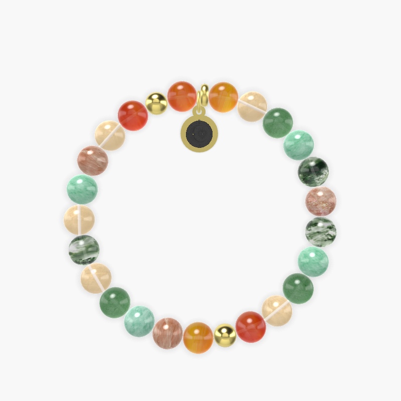Carnelian, Citrine, Green Jade and more Gemstone Bracelet