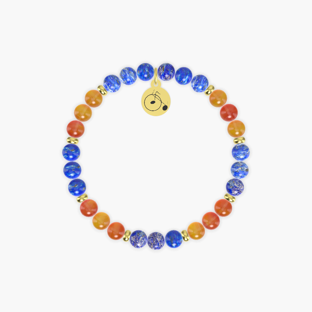 Lapis Lazuli and Carnelian Bracelet