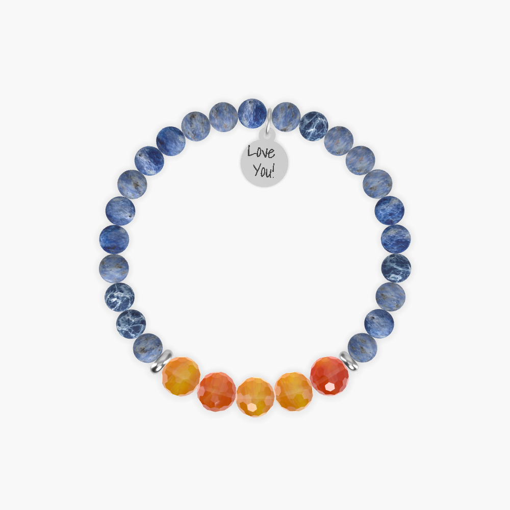Sodalite and Carnelian Bracelet