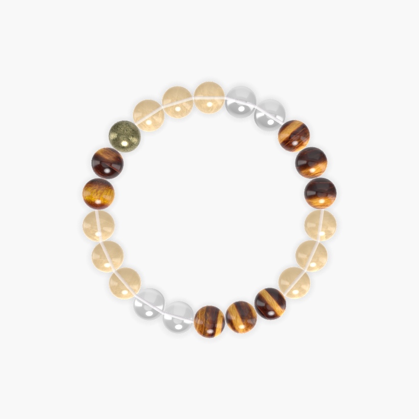 Citrine, Tiger Eye, Clear Quartz and more Gemstone Bracelet