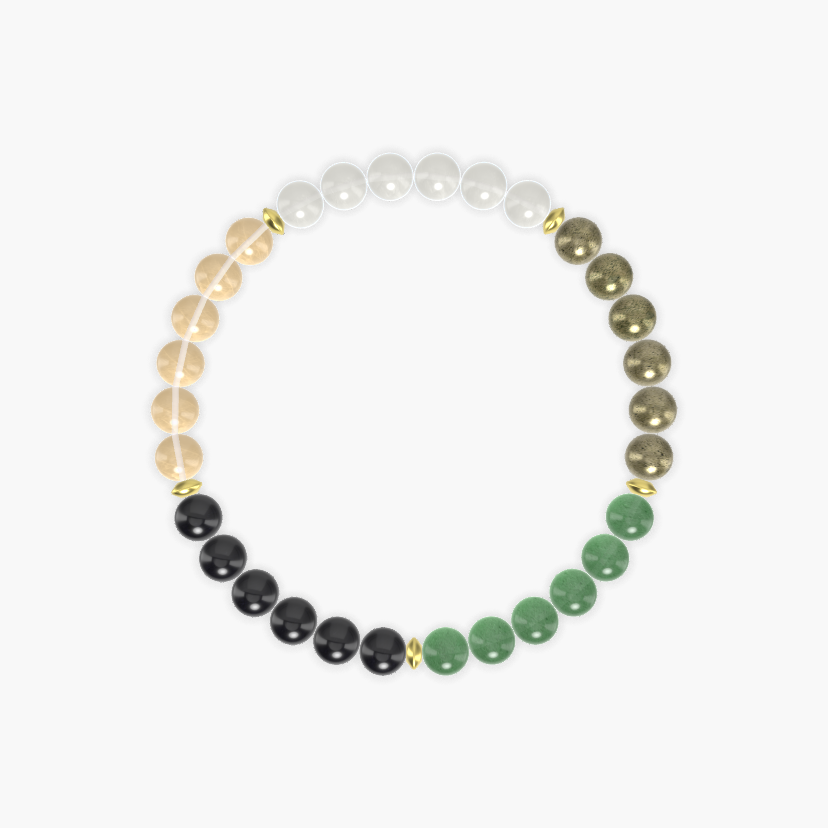 Aventurine, Pyrite, Moonstone and more Gemstone Bracelet