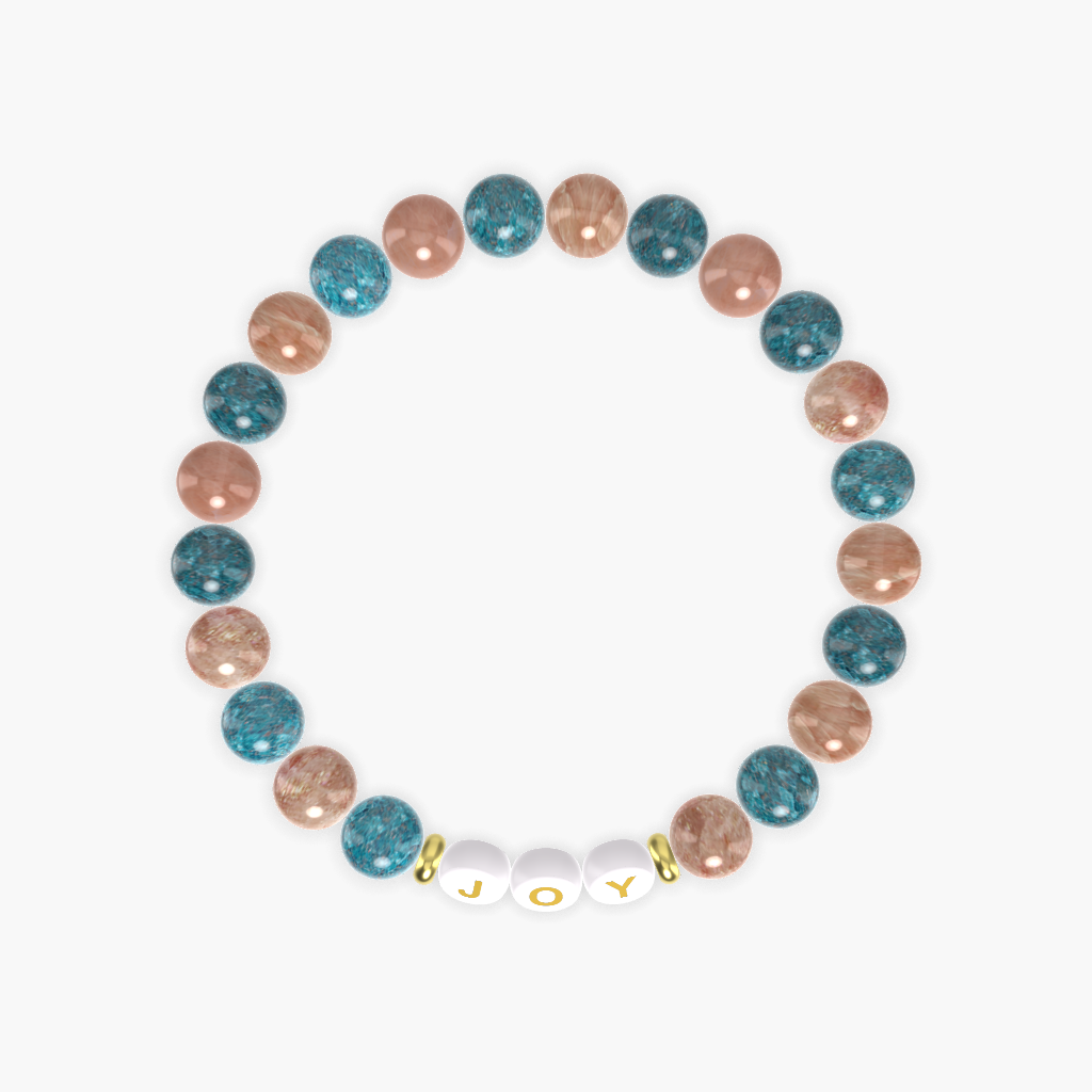Sunstone and Apatite Bracelet