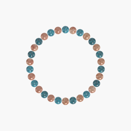 Sunstone and Apatite Bracelet