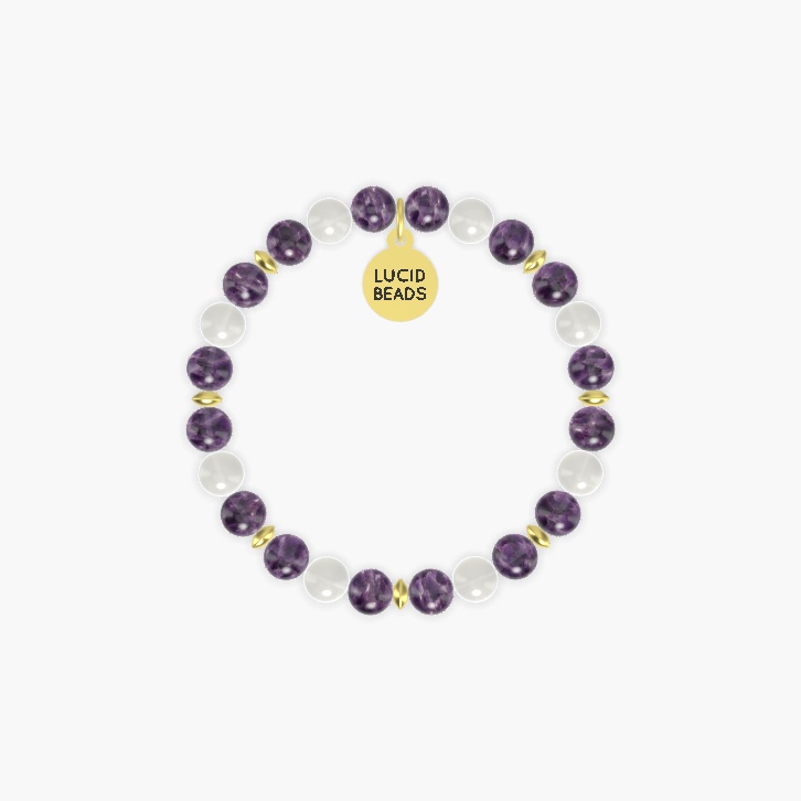 Amethyst and Moonstone Bracelet