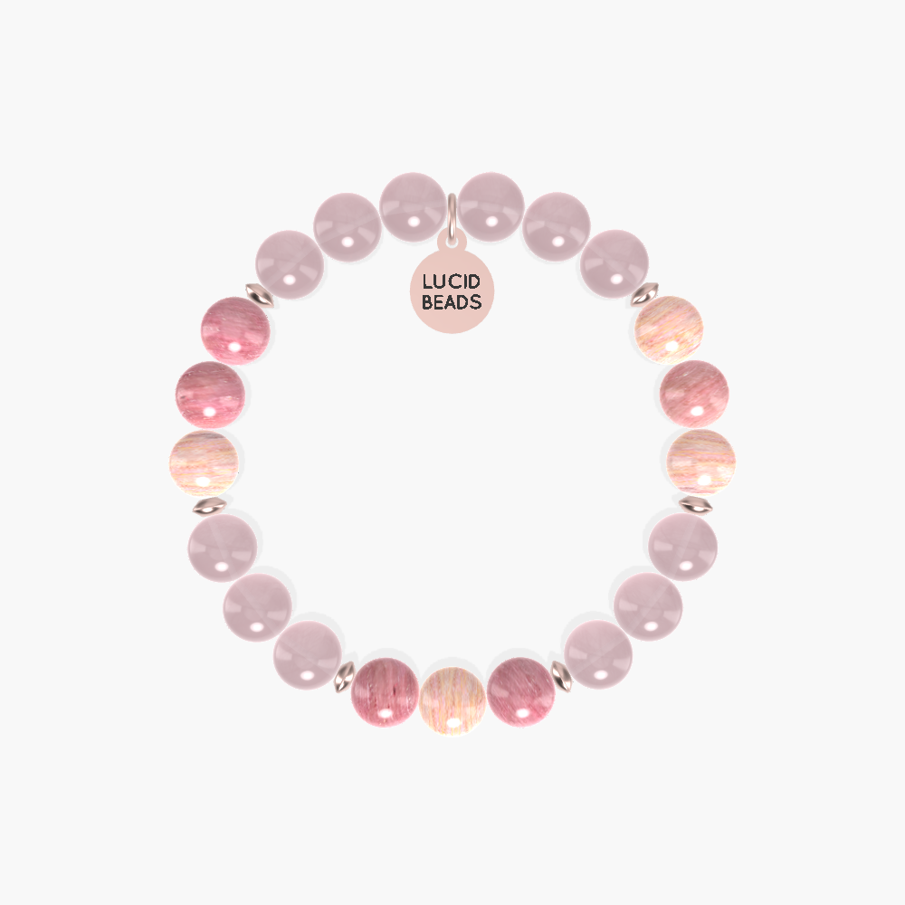 Love Harmony - Rose Quartz and Rhodonite Bracelet