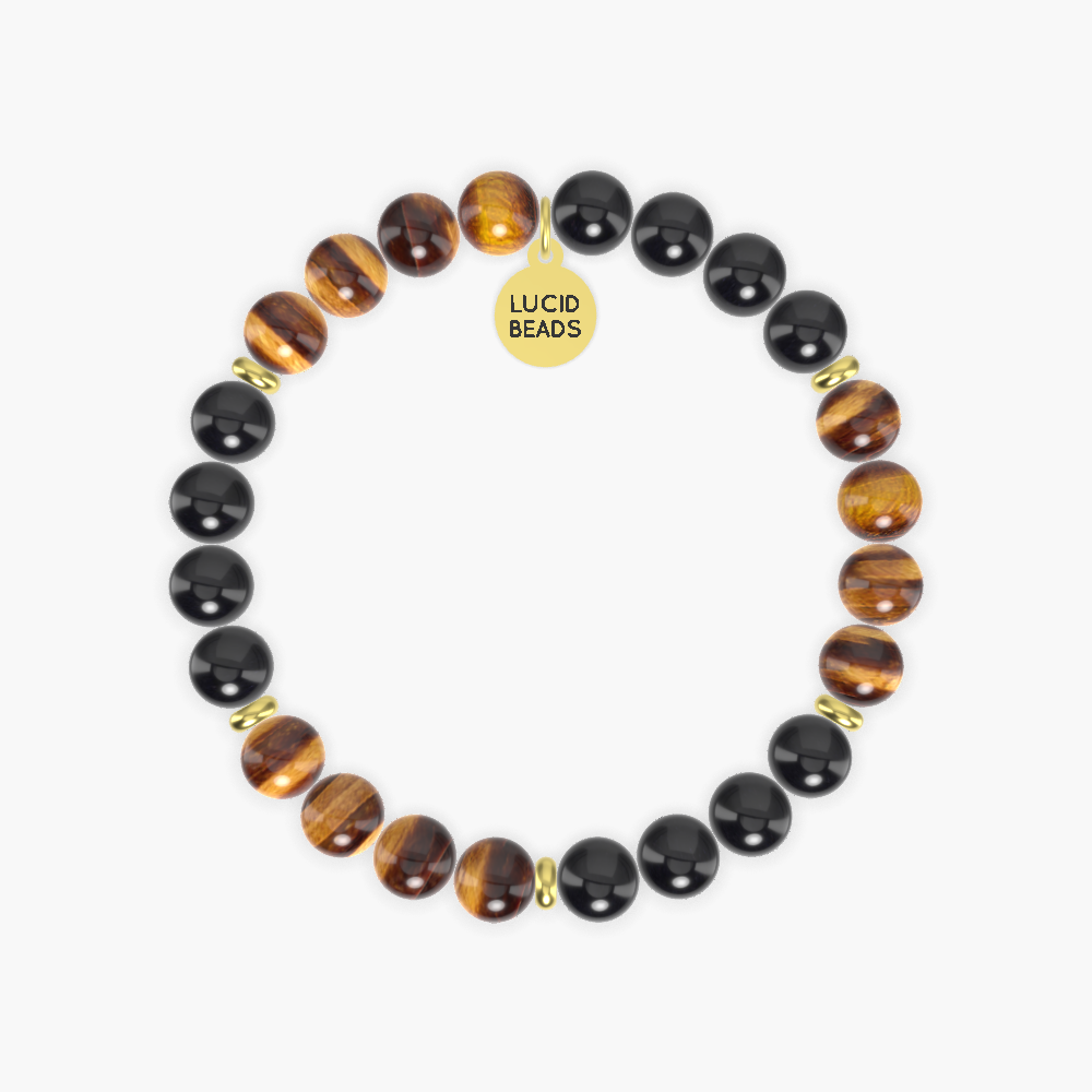 Black Tourmaline and Tiger Eye Bracelet