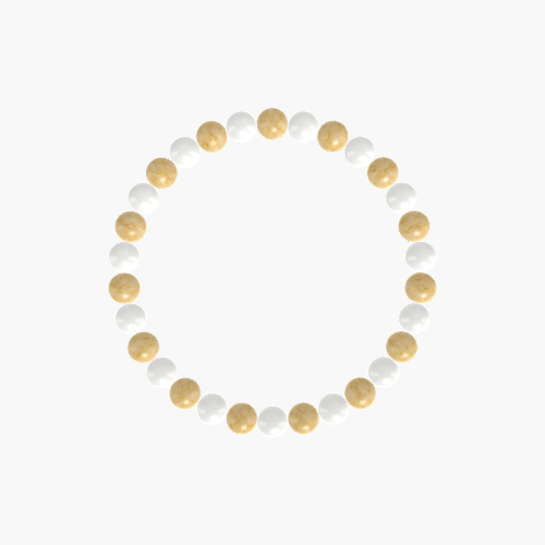 White Jade and Yellow Jade Bracelet