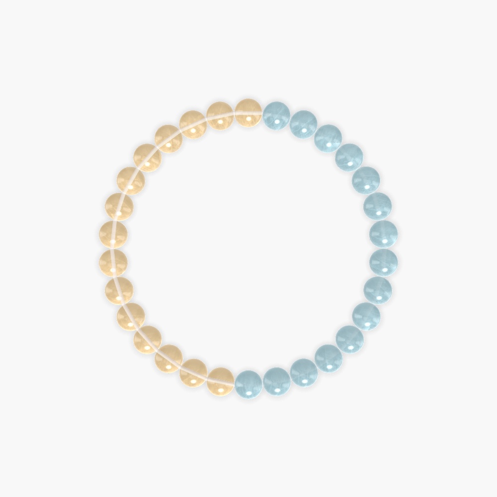 Aquamarine and Citrine Bracelet