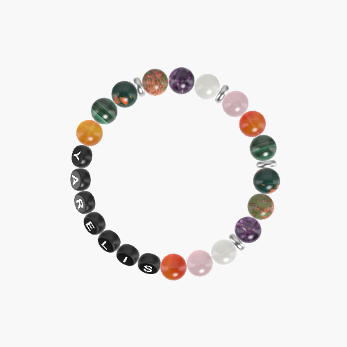 Carnelian, Rose Quartz, Moonstone and more Gemstone Bracelet