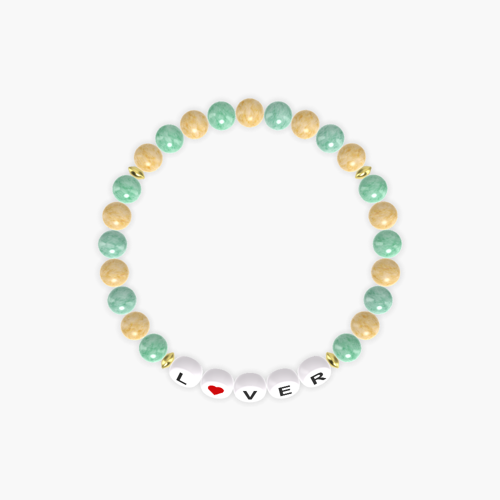 Green Jade and Yellow Jade Bracelet