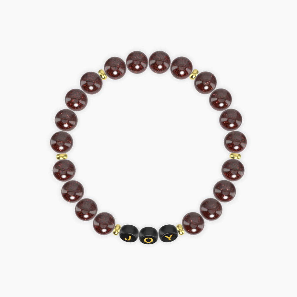 Garnet Gemstone Bead Bracelet