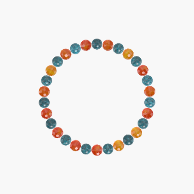 Carnelian and Apatite Bracelet