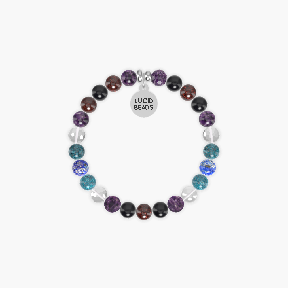 Amethyst, Black Obsidian, Garnet and more Gemstone Bracelet