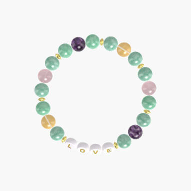 Green Jade, Amethyst, Rose Quartz and More Gemstone Bracelet