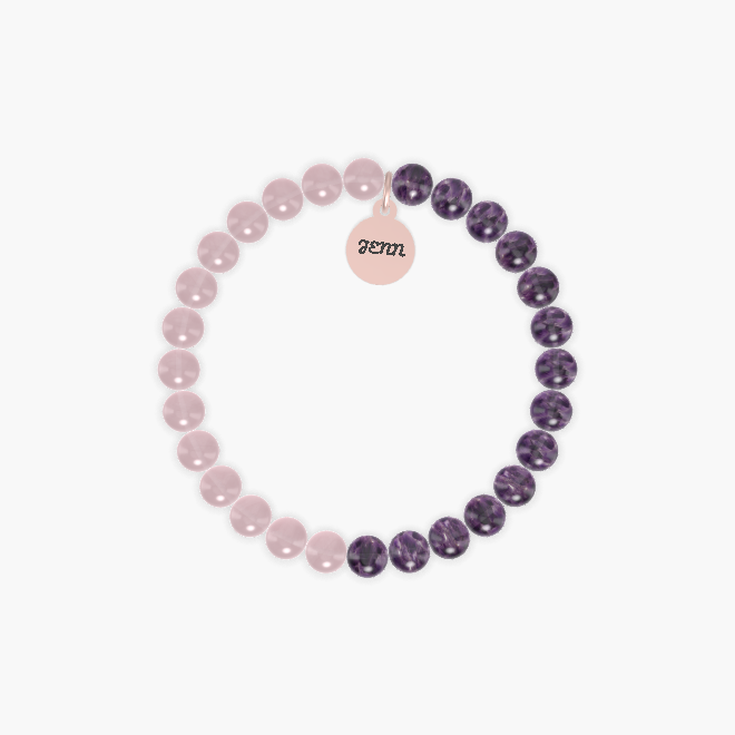 Amethyst and Rose Quartz Bracelet