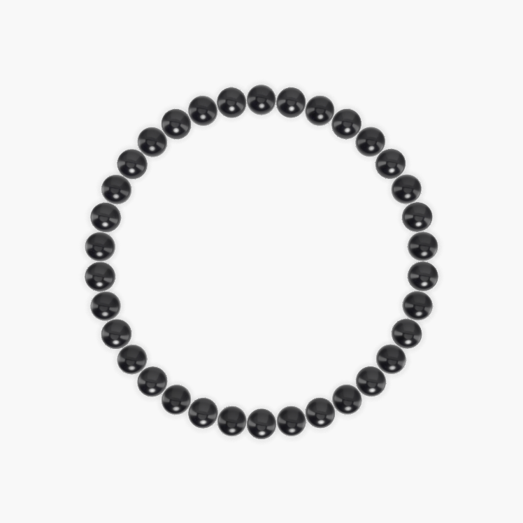 Black Tourmaline and Black Obsidian Bracelet