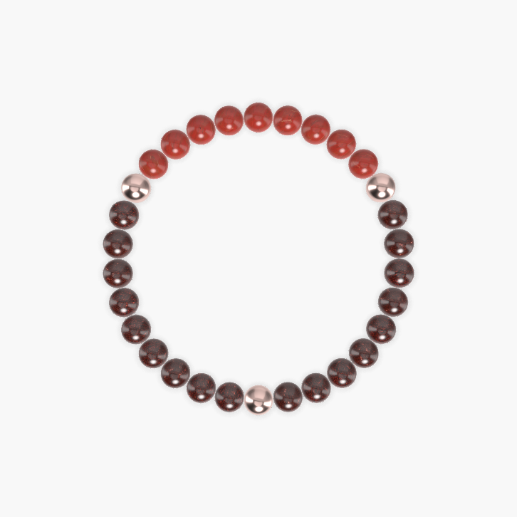 Garnet and Red Jasper Bracelet