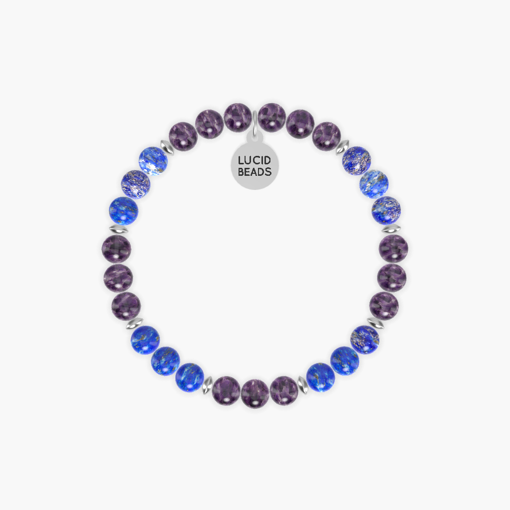Serenity Stone - Amethyst and Lapis Lazuli Bracelet