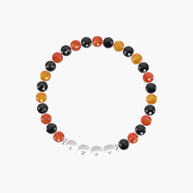 Black Tourmaline and Carnelian Bracelet