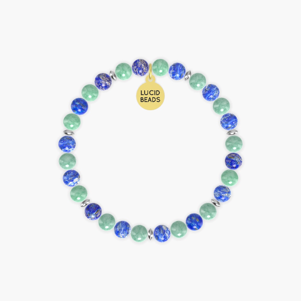 Lapis Lazuli and Green Jade Bracelet