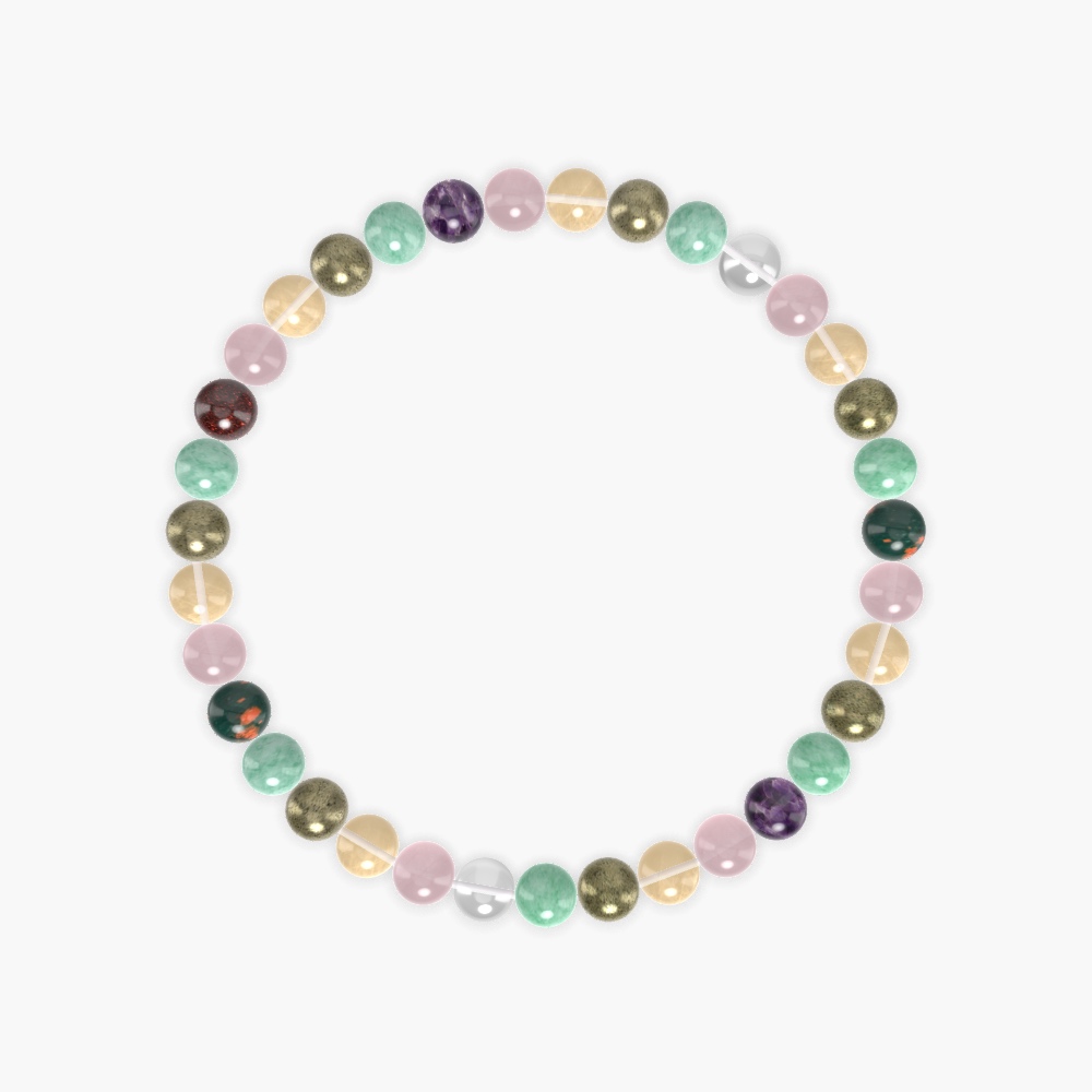 Green Jade, Pyrite, Citrine and more Gemstone Bracelet