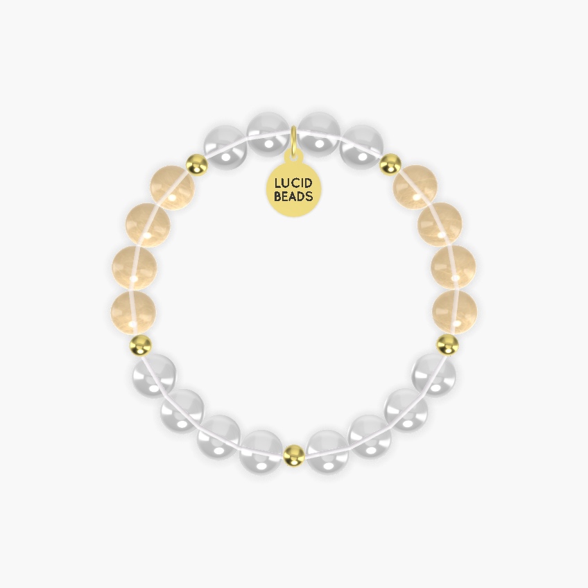Clear Quartz and Citrine Bracelet