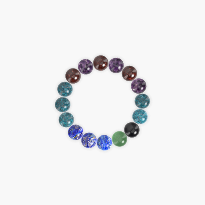 Apatite, Amethyst, Garnet and more Gemstone Bracelet