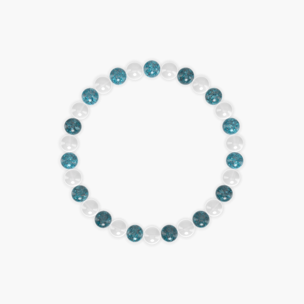 White Jade and Apatite Bracelet