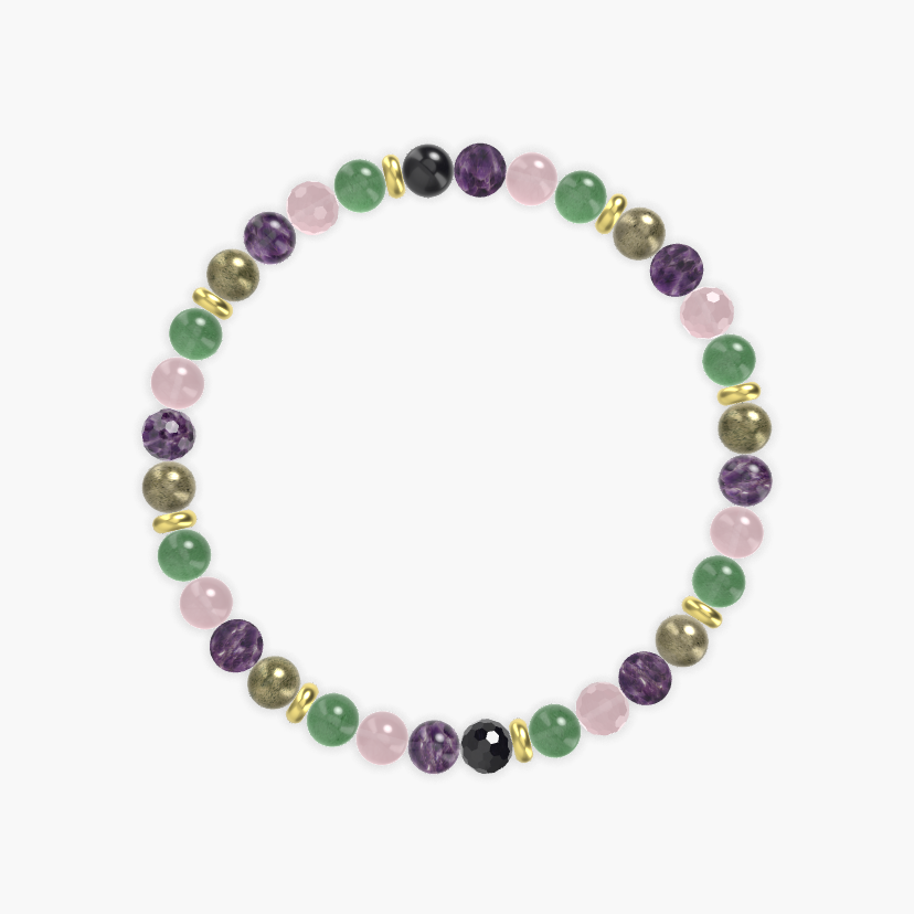 Aventurine, Rose Quartz, Amethyst and more Gemstone Bracelet