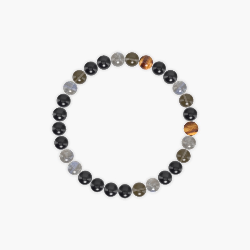 Black Obsidian, Labradorite, Black Tourmaline and more Gemstone Bracelet